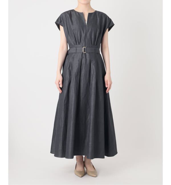 NOBLE「《予約》ベルテッドフィット&フレアワンピース」|ワンピース|
