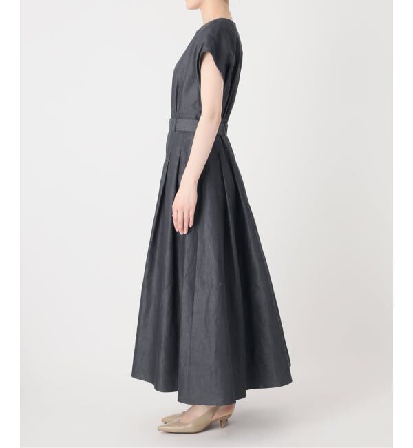 NOBLE「《予約》ベルテッドフィット&フレアワンピース」|ワンピース|