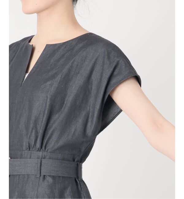 NOBLE「《予約》ベルテッドフィット&フレアワンピース」|ワンピース|