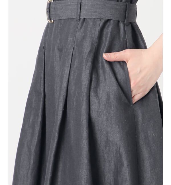 NOBLE「《予約》ベルテッドフィット&フレアワンピース」|ワンピース|