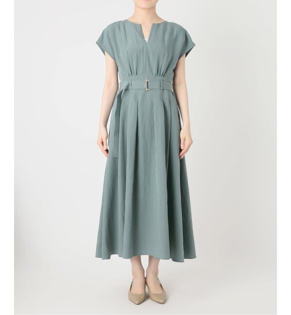 NOBLE「《予約》ベルテッドフィット&フレアワンピース」|ワンピース|