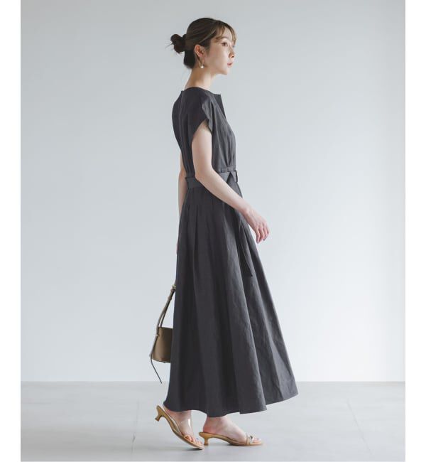 NOBLE「《予約》ベルテッドフィット&フレアワンピース」|ワンピース|