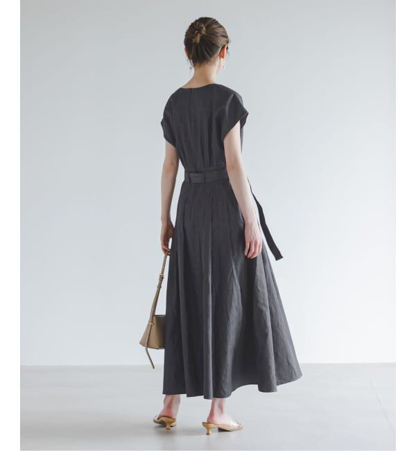 NOBLE「《予約》ベルテッドフィット&フレアワンピース」|ワンピース|
