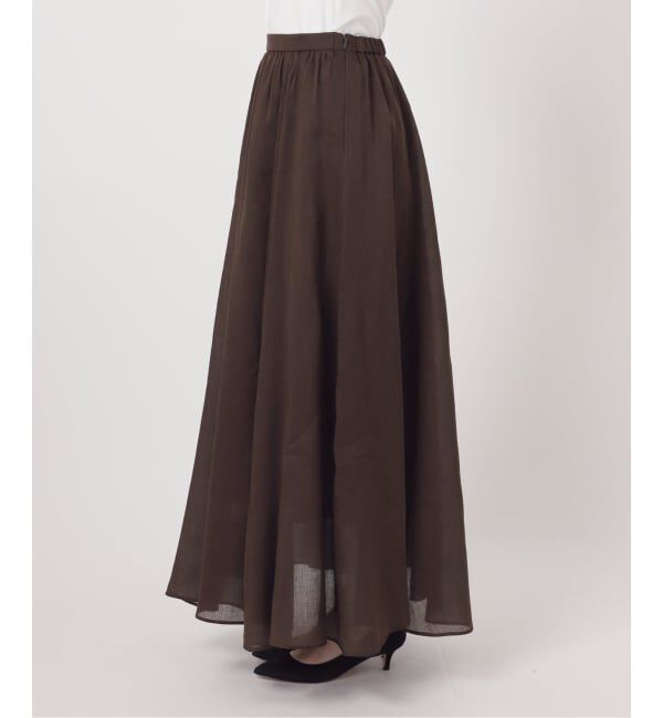 Spick and Span「《セットアップ可 / 予約》ラミーブレンドギャザーフレアスカート」|スカート|