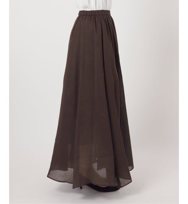 Spick and Span「《セットアップ可 / 予約》ラミーブレンドギャザーフレアスカート」|スカート|