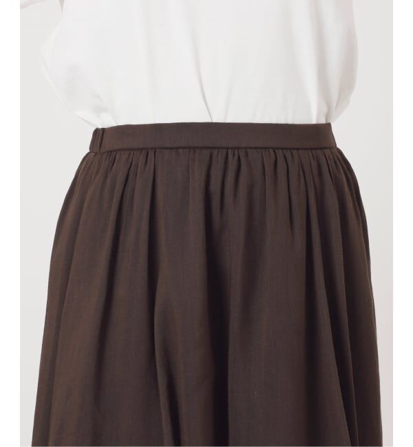 Spick and Span「《セットアップ可 / 予約》ラミーブレンドギャザーフレアスカート」|スカート|