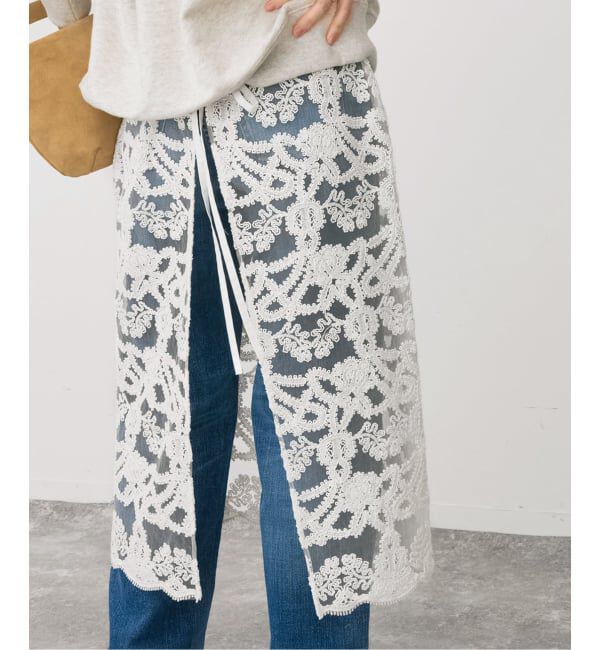 Spick and Span「《新色有り / 追加予約》コードエンブロイダリーチュールレイヤースカート」|スカート|