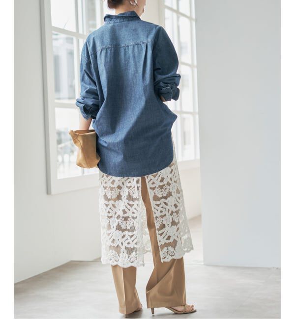 Spick and Span「《新色有り / 追加予約》コードエンブロイダリーチュールレイヤースカート」|スカート|