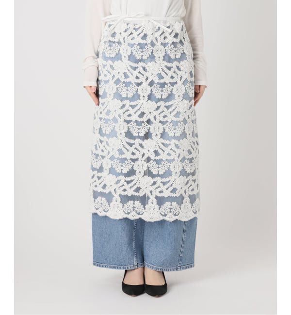 Spick and Span「《新色有り / 追加予約》コードエンブロイダリーチュールレイヤースカート」|スカート|