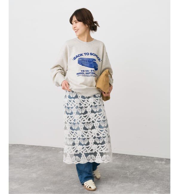 Spick and Span「《新色有り / 追加予約》コードエンブロイダリーチュールレイヤースカート」|スカート|