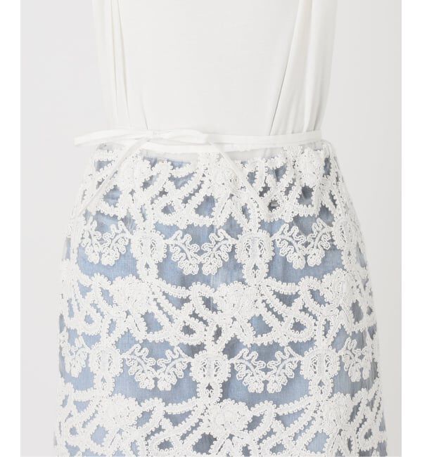 Spick and Span「《新色有り / 追加予約》コードエンブロイダリーチュールレイヤースカート」|スカート|