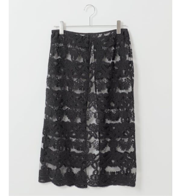 Spick and Span「《新色有り / 追加予約》コードエンブロイダリーチュールレイヤースカート」|スカート|