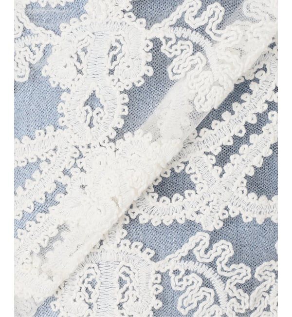 Spick and Span「《新色有り / 追加予約》コードエンブロイダリーチュールレイヤースカート」|スカート|