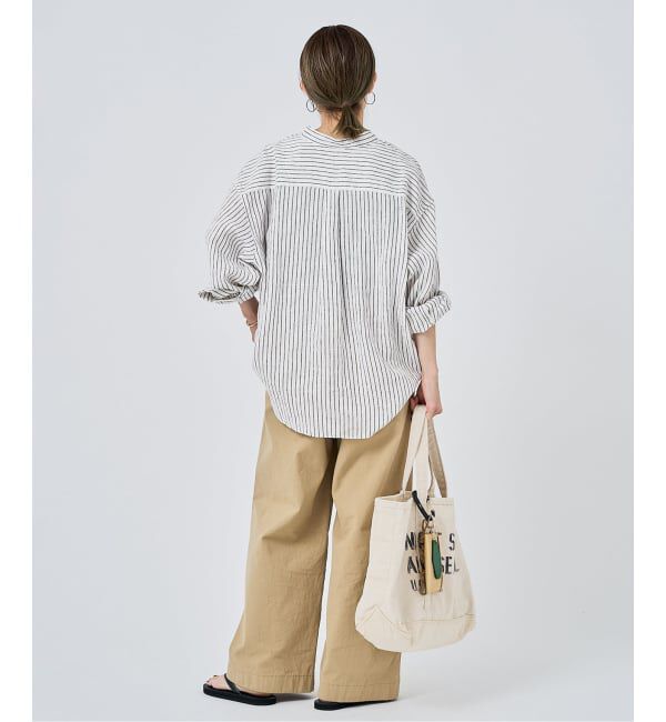 FRAMeWORK「≪追加予約≫フレンチリネンバンドカラーシャツ 2」|シャツ・ブラウス|