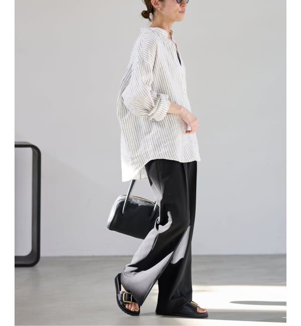 FRAMeWORK「≪追加予約≫フレンチリネンバンドカラーシャツ 2」|シャツ・ブラウス|