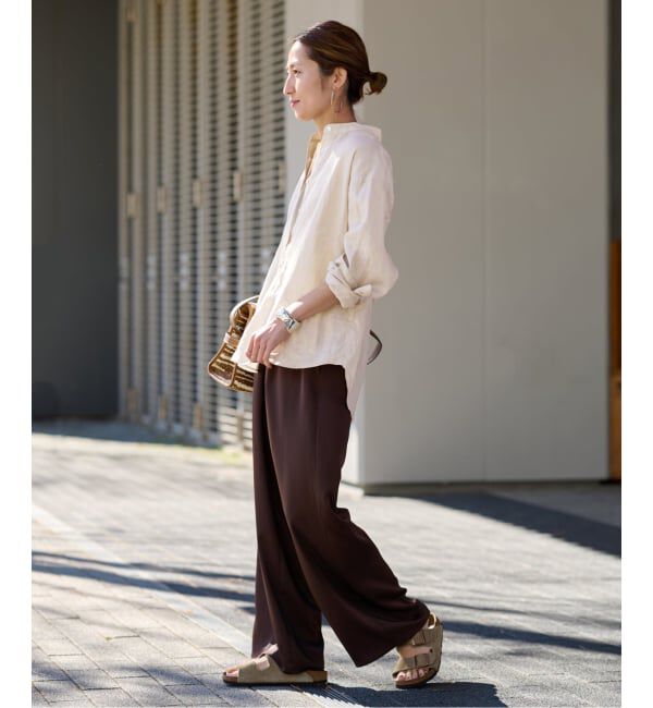 FRAMeWORK「≪追加予約≫フレンチリネンバンドカラーシャツ 2」|シャツ・ブラウス|