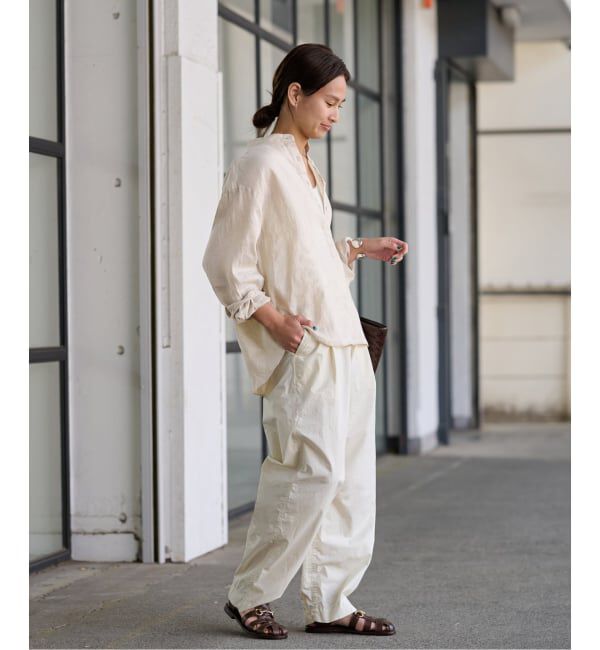 FRAMeWORK「≪追加予約≫フレンチリネンバンドカラーシャツ 2」|シャツ・ブラウス|