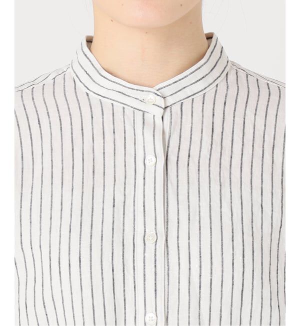 FRAMeWORK「≪追加予約≫フレンチリネンバンドカラーシャツ 2」|シャツ・ブラウス|