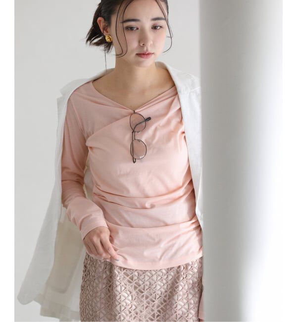  「【洗える】ドレープシアーカットソー」|Tシャツ・カットソー|