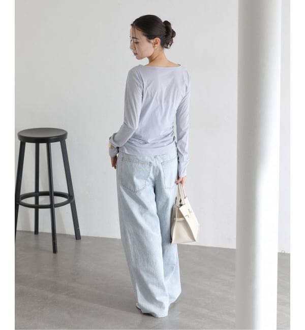  「【洗える】ドレープシアーカットソー」|Tシャツ・カットソー|