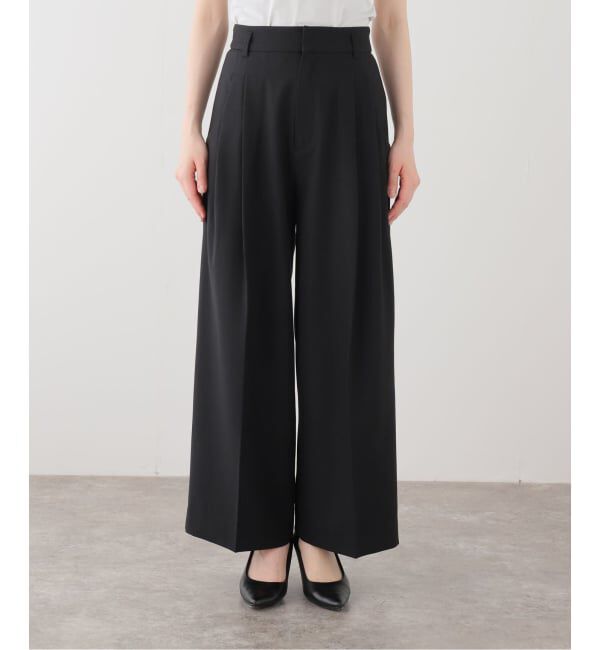  「【洗える】タックポケットワイドパンツ」|スラックス|