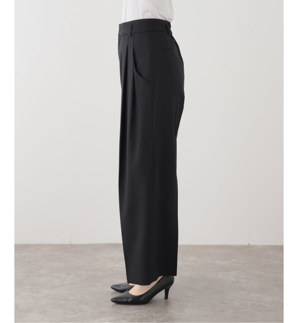  「【洗える】タックポケットワイドパンツ」|スラックス|