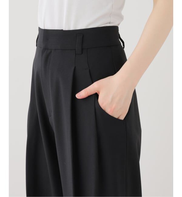  「【洗える】タックポケットワイドパンツ」|スラックス|