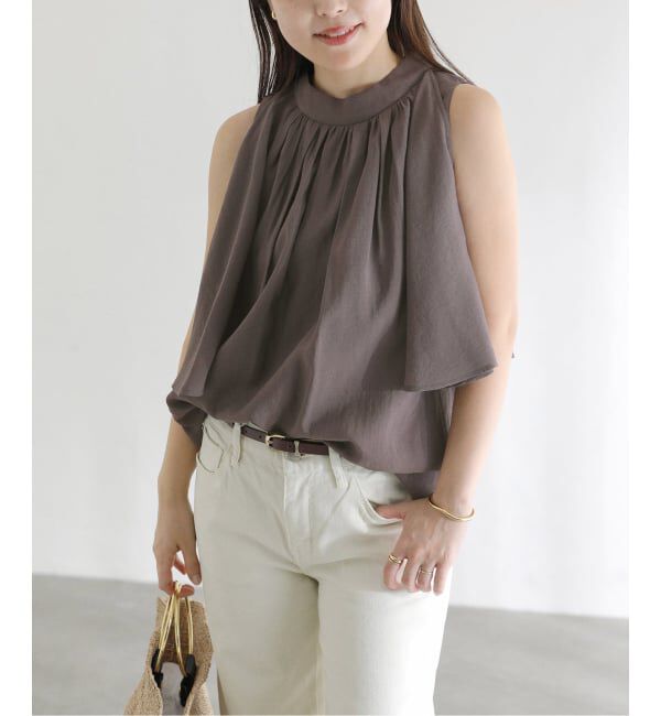  「《予約》2WAYショルダースリットブラウス」|シャツ・ブラウス|