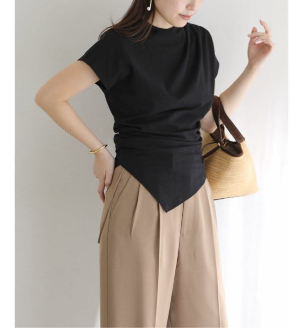  「《予約》【洗える】ドレープフレンチカットソー」|Tシャツ・カットソー|