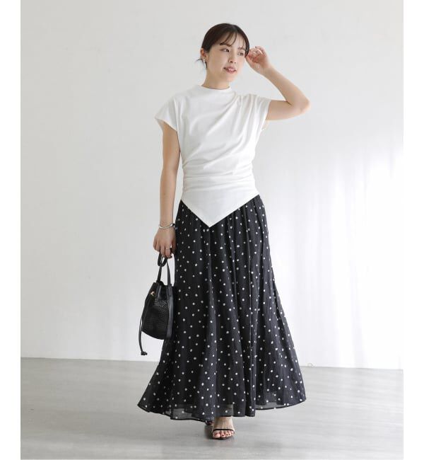  「《予約》【洗える】ドレープフレンチカットソー」|Tシャツ・カットソー|