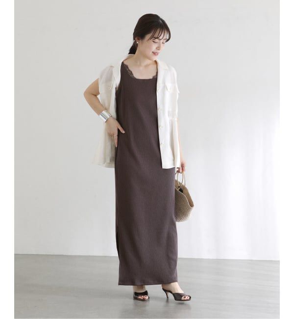  「《予約》【洗える】2WAYレースリブワンピース」|ワンピース|