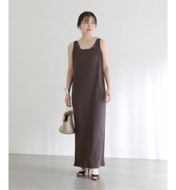  「《予約》【洗える】2WAYレースリブワンピース」|ワンピース|