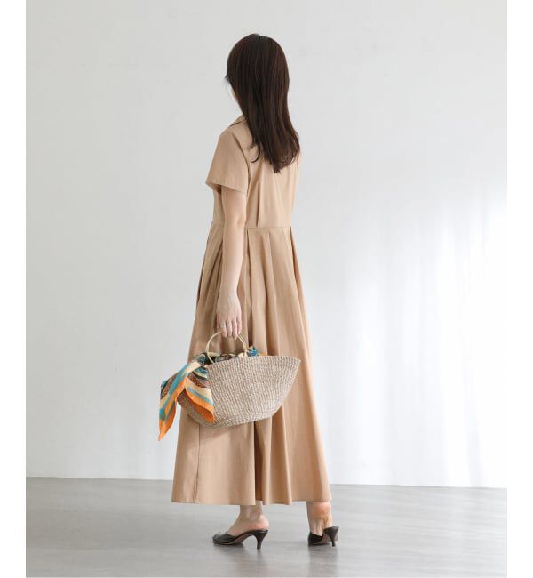  「《予約》【洗える】タックシャツワンピース」|ワンピース|