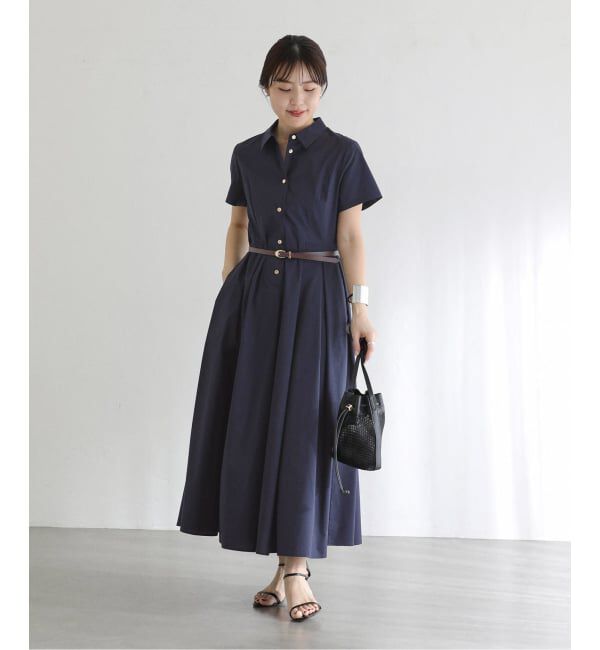  「《予約》【洗える】タックシャツワンピース」|ワンピース|