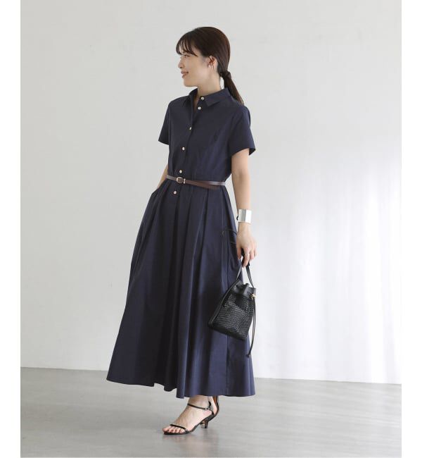  「《予約》【洗える】タックシャツワンピース」|ワンピース|