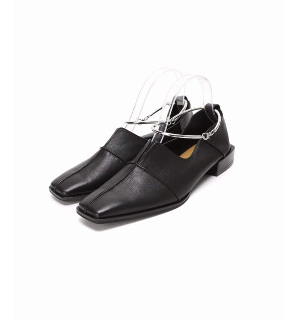 GRISE「《追加》GRISEレザースクエアクロスシームアンクルフラット」|その他|