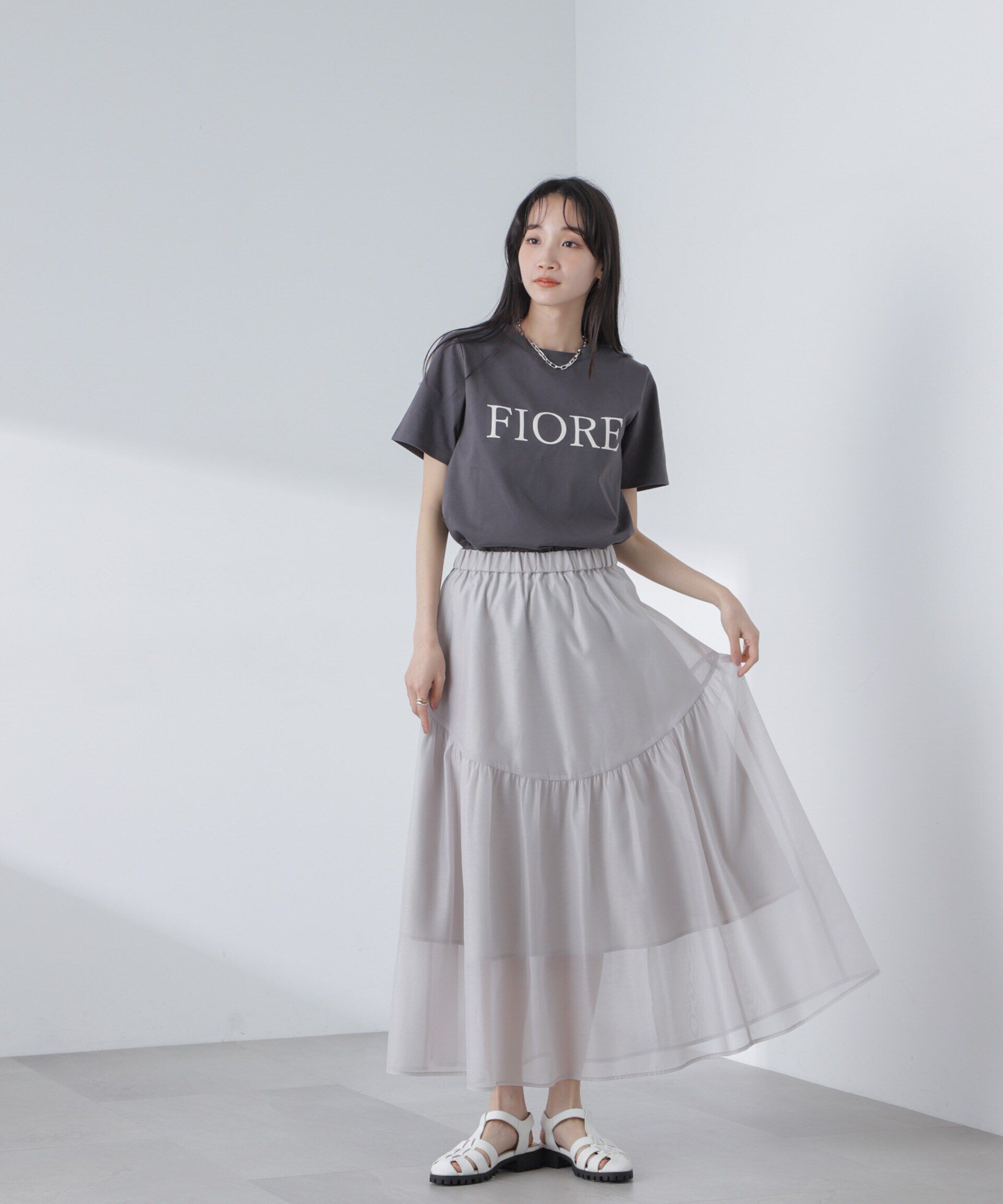 nano･universe「シアーギャザースカート」|スカート|