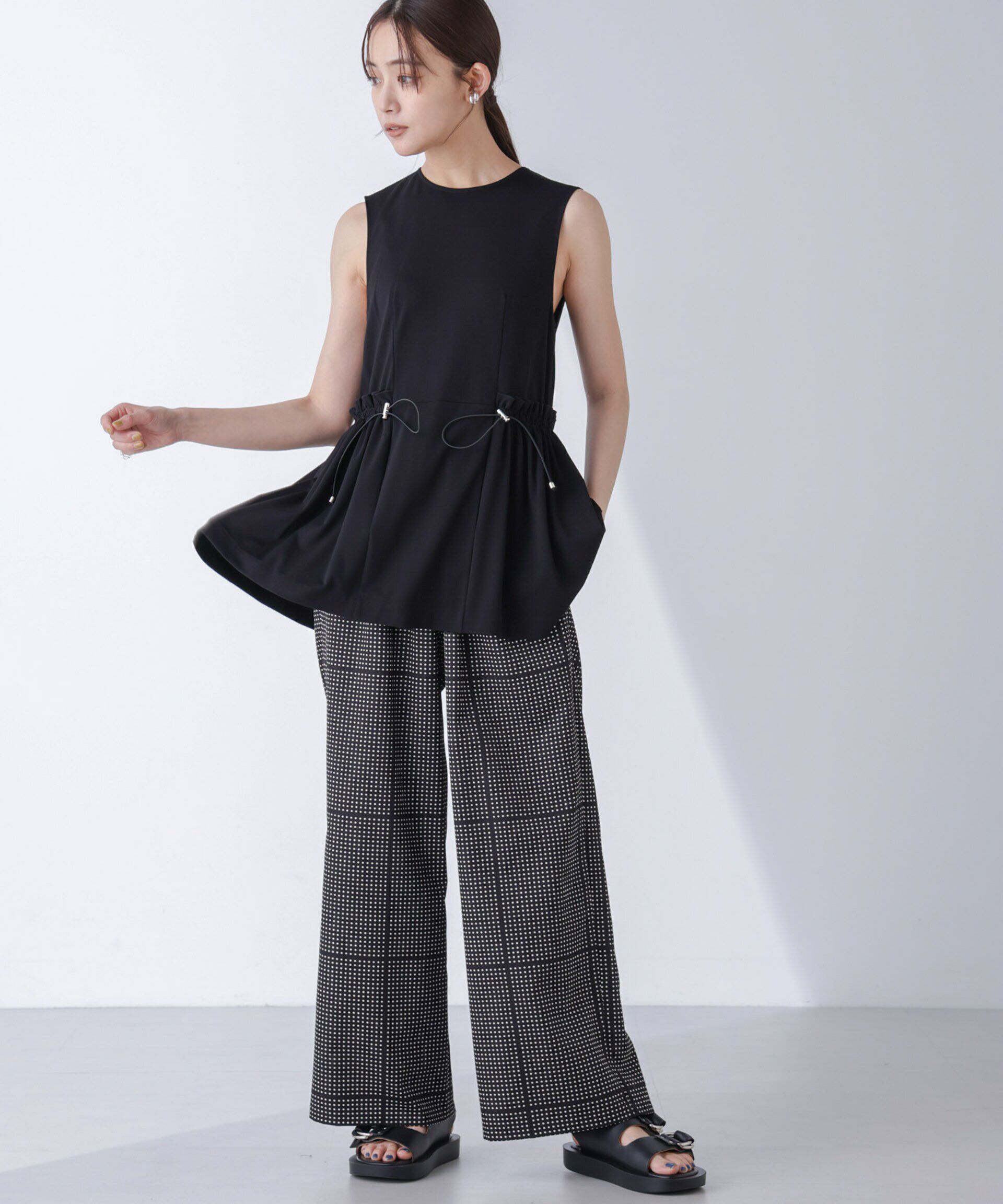 nano･universe「AtPARK＆DAILYWEAR/サイドドロストトップス（セットアップ可）」|Tシャツ・カットソー|