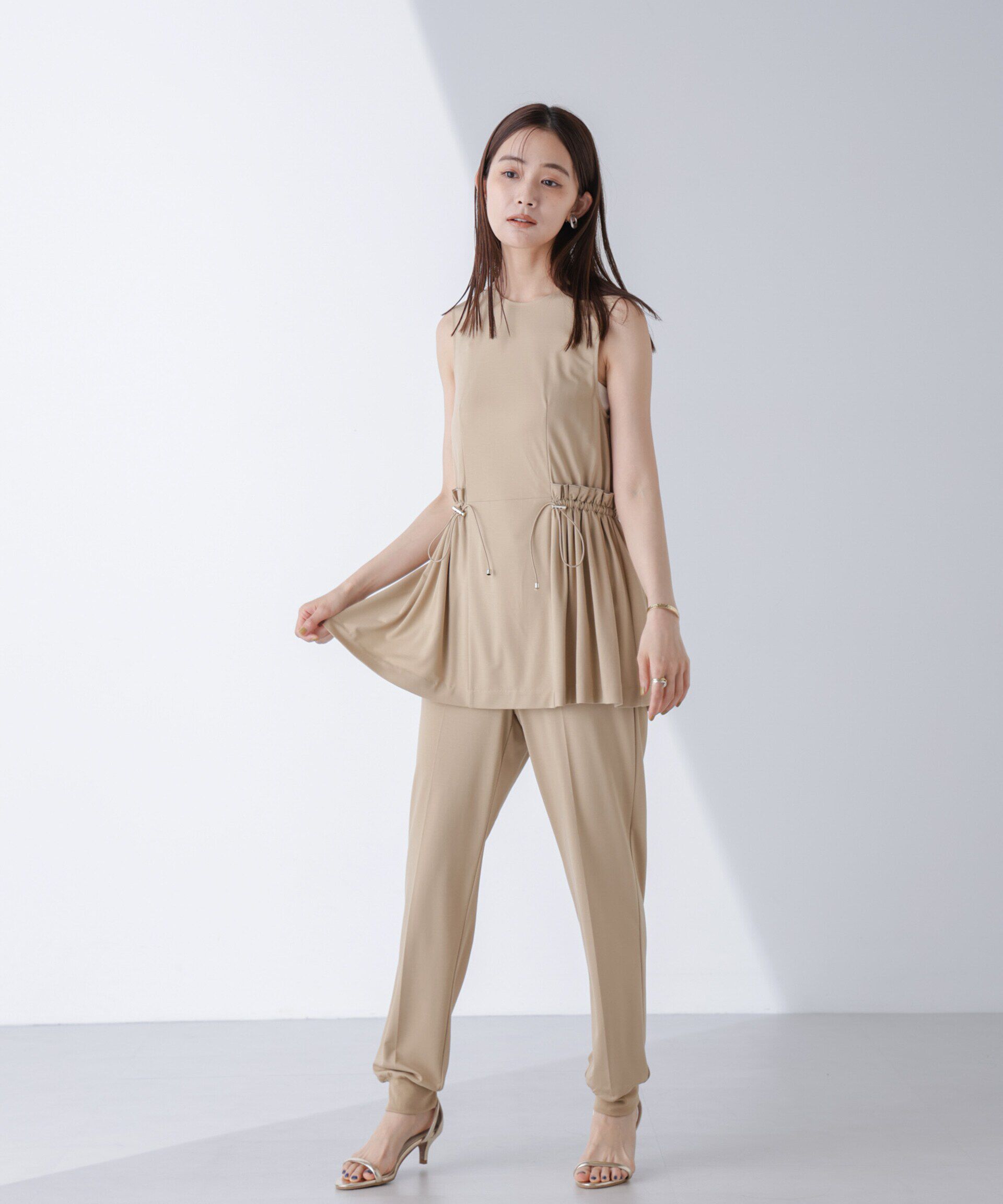 nano･universe「AtPARK＆DAILYWEAR/サイドドロストトップス（セットアップ可）」|Tシャツ・カットソー|