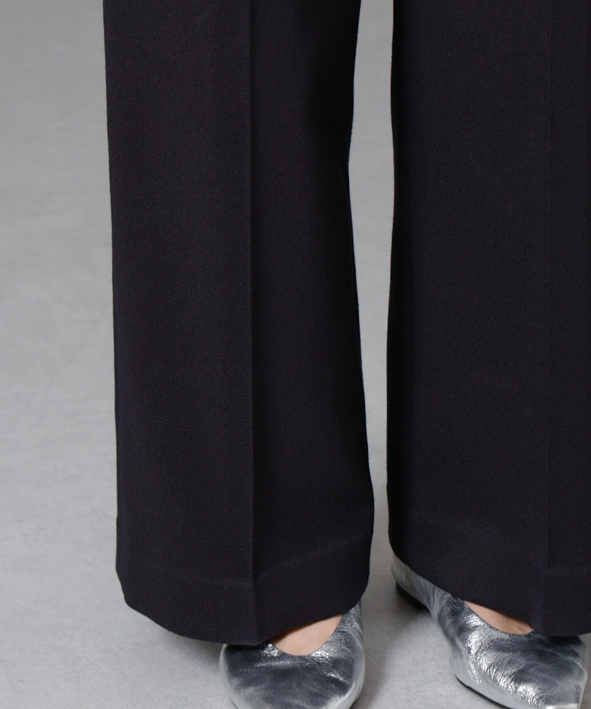 nano･universe「ツイードセミワイドタックパンツ(セットアップ可)」|チノ|