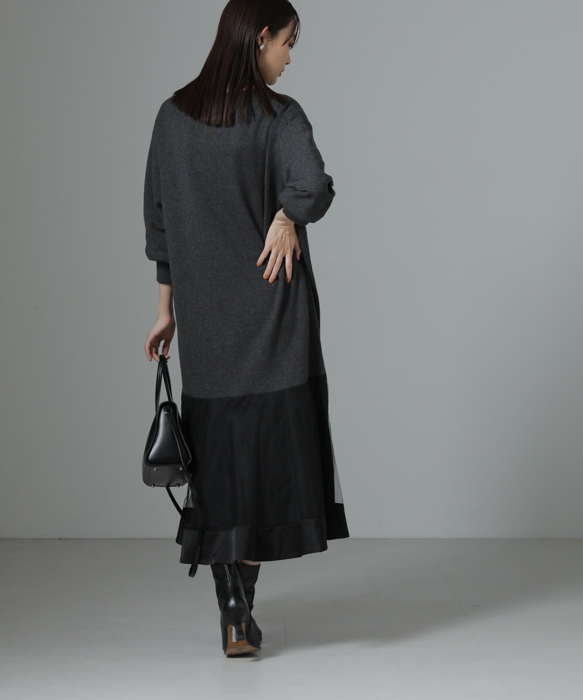 nano･universe「チュールスカートドッキングニットワンピース」|ワンピース|