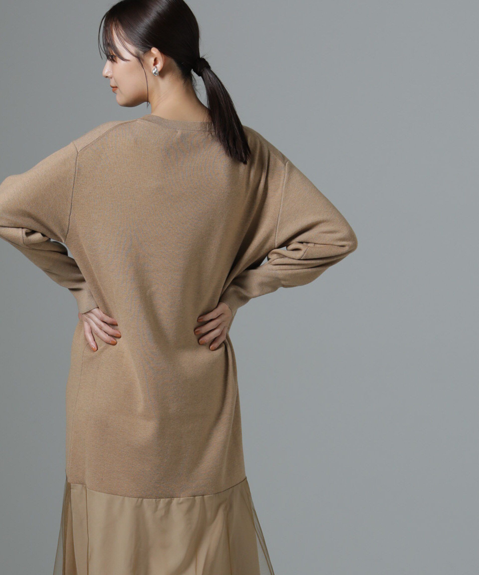 nano･universe「チュールスカートドッキングニットワンピース」|ワンピース|