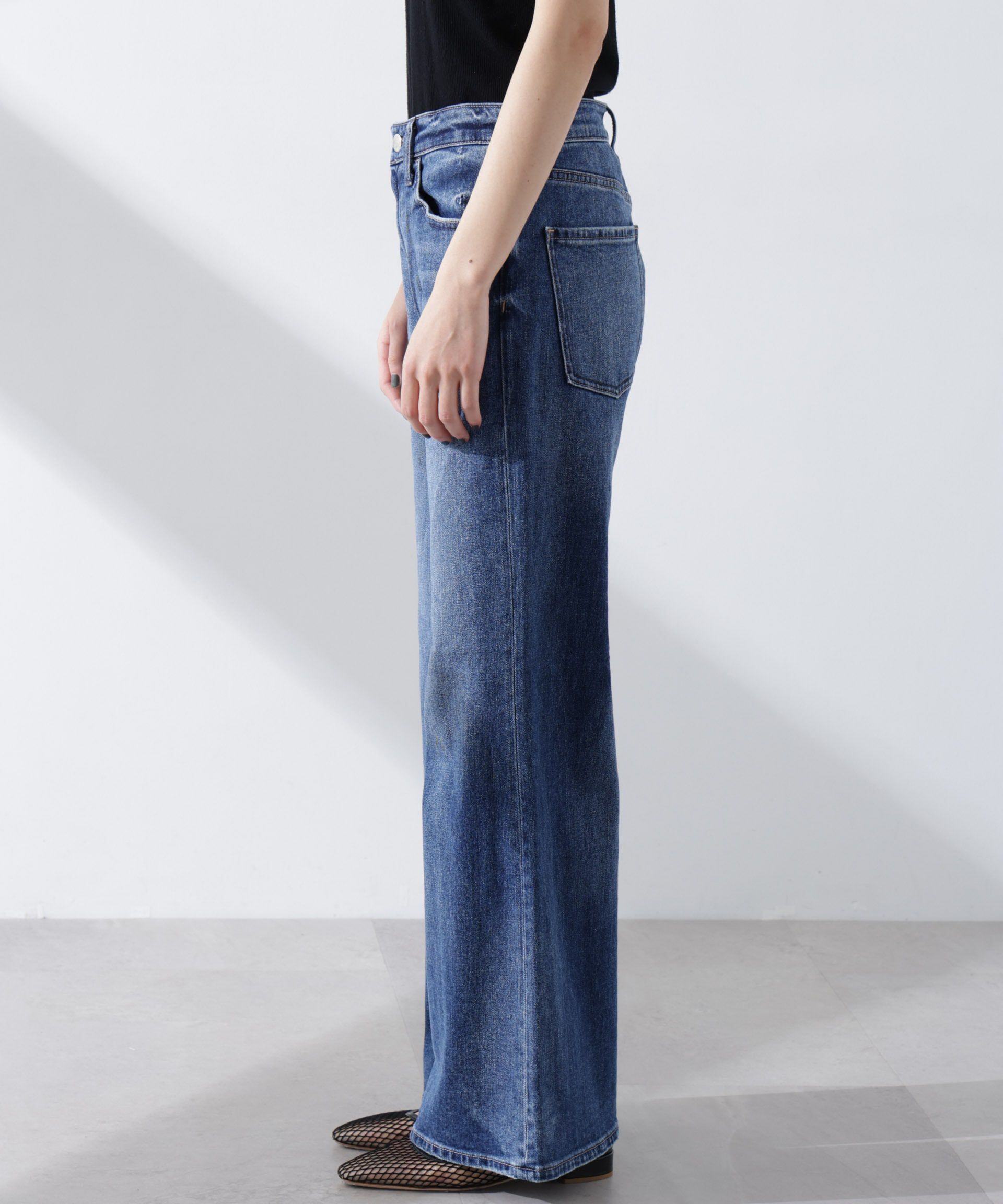 nano･universe「Healthy DENIM/Turnip ルーズフレア デニム」|チノ|