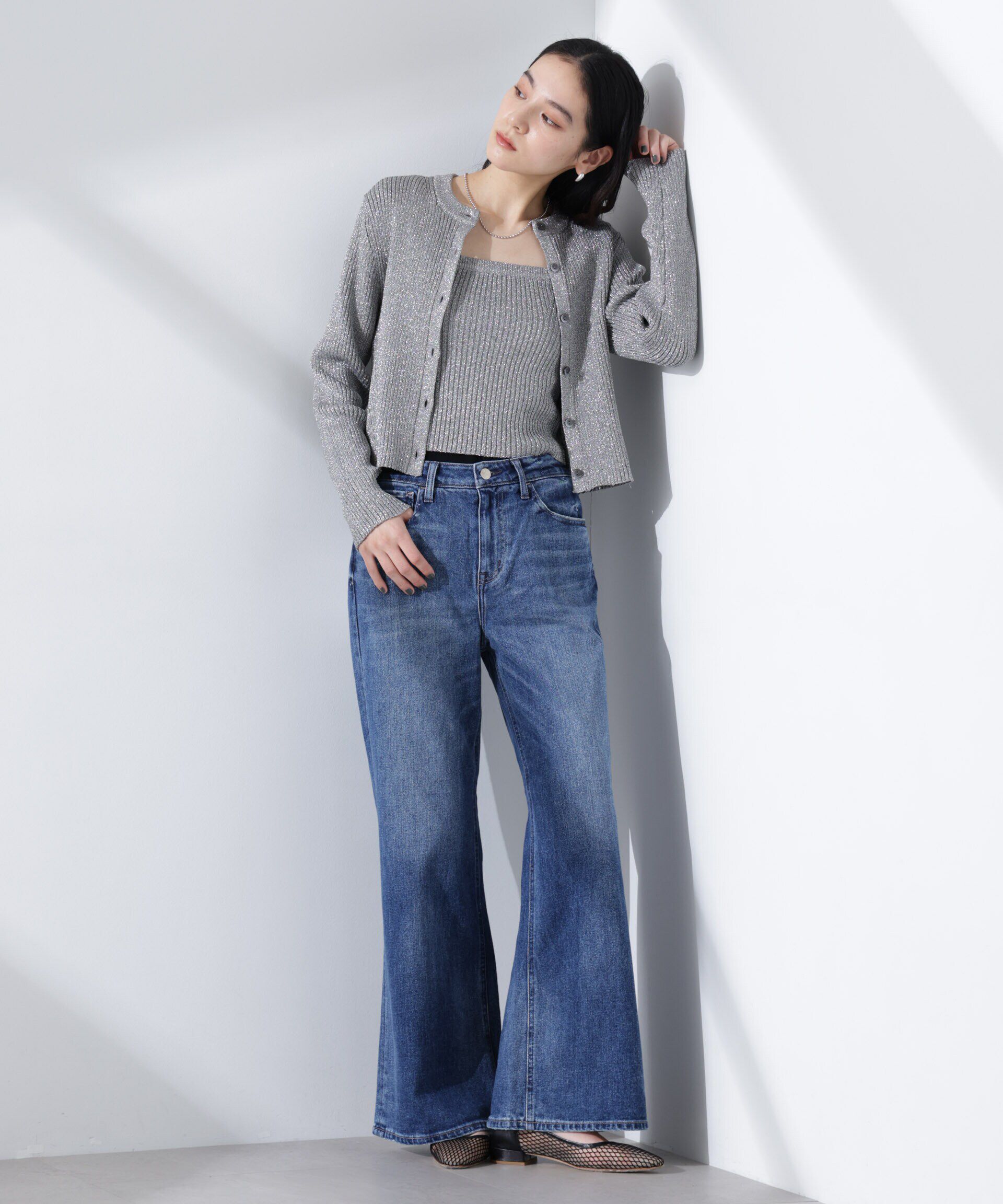 nano･universe「Healthy DENIM/Turnip ルーズフレア デニム」|チノ|