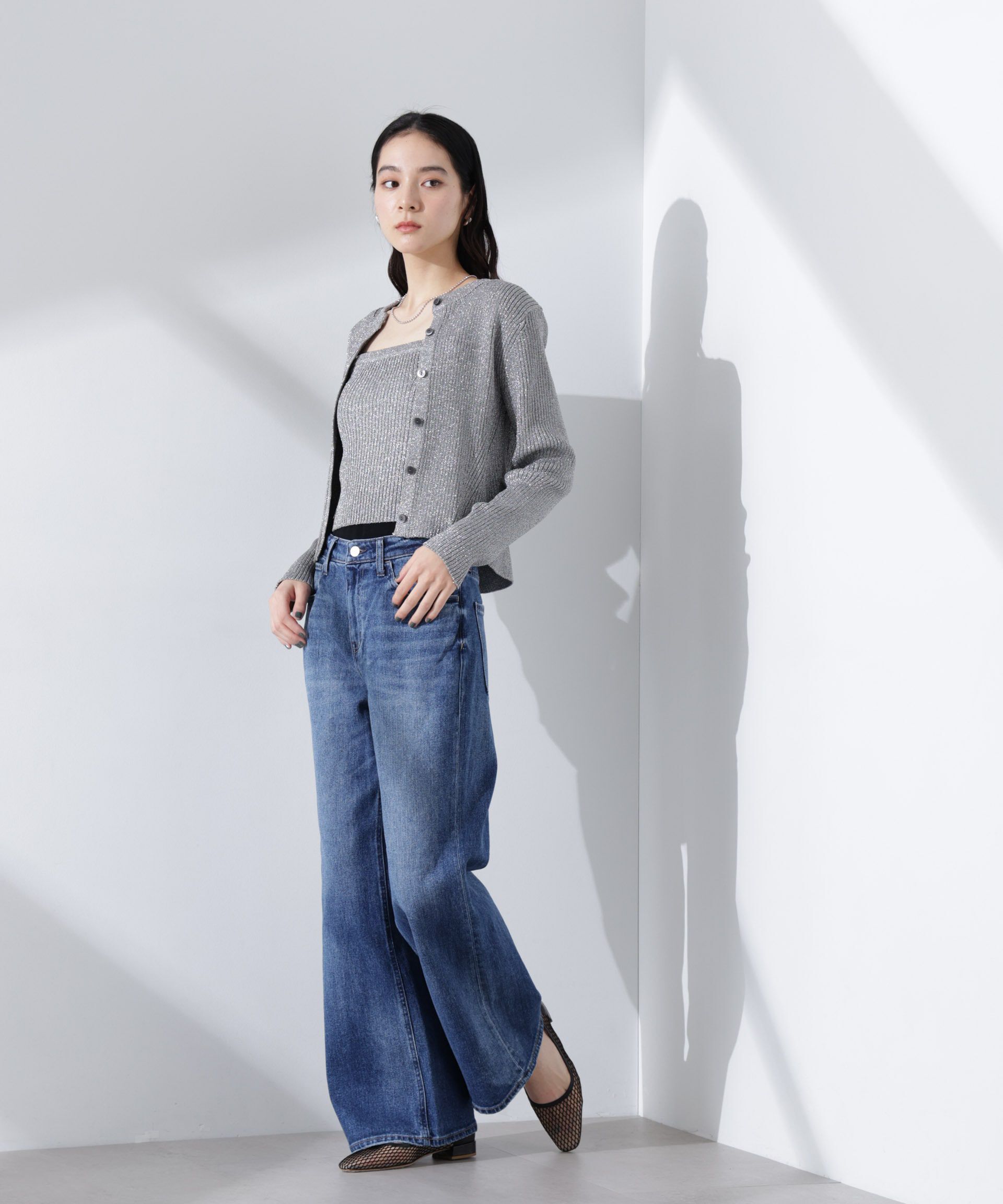 nano･universe「Healthy DENIM/Turnip ルーズフレア デニム」|チノ|