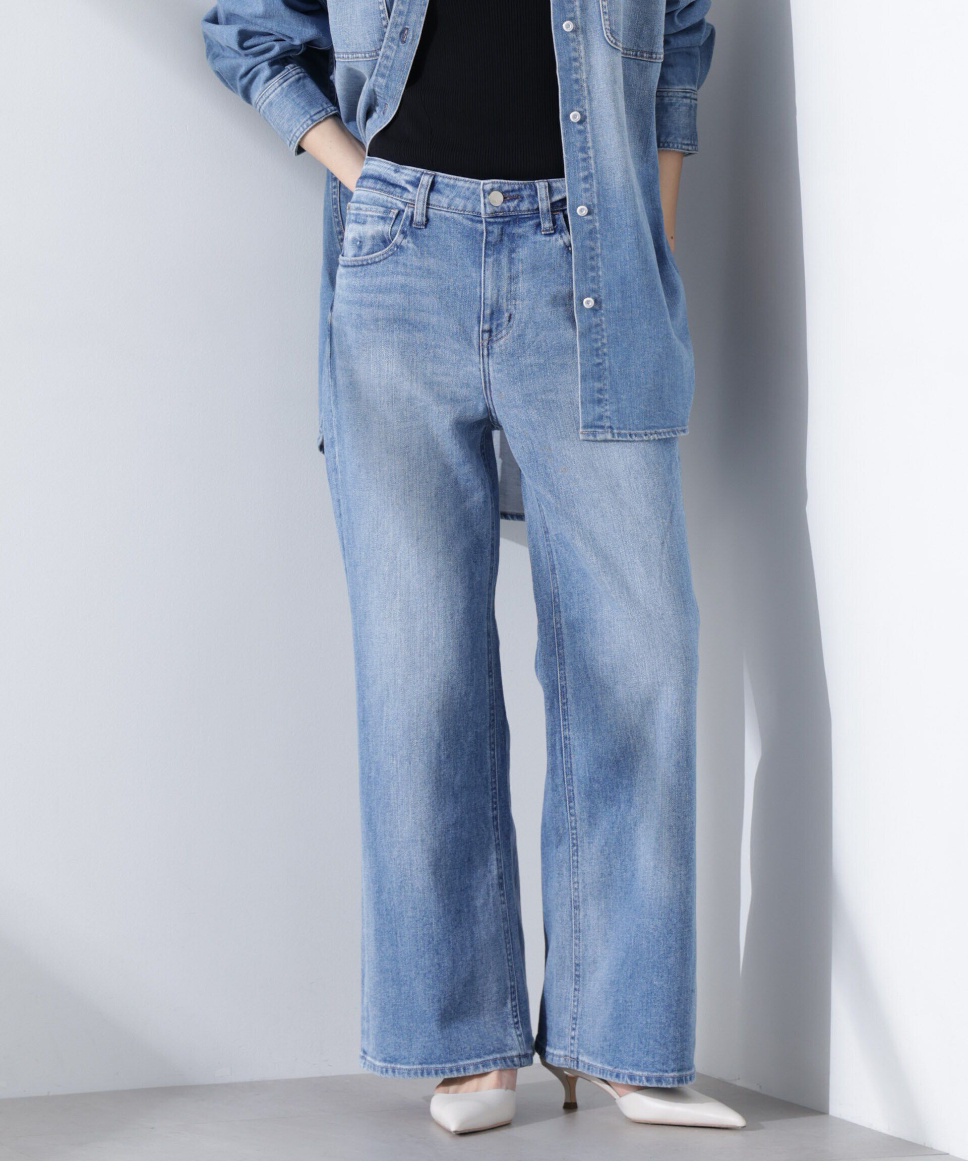 nano･universe「Healthy DENIM/Turnip ルーズフレア デニム」|チノ|