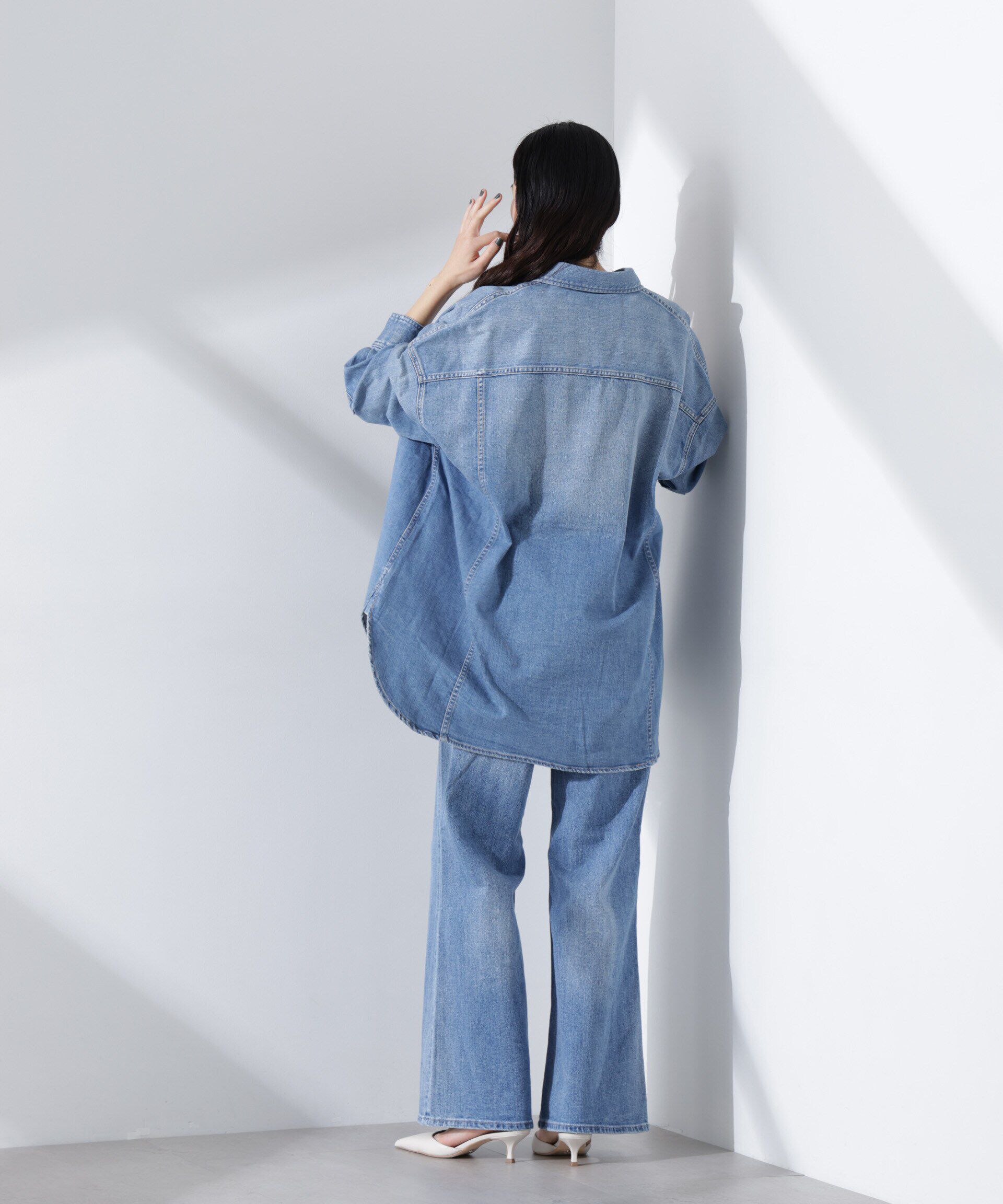 nano･universe「Healthy DENIM/Turnip ルーズフレア デニム」|チノ|