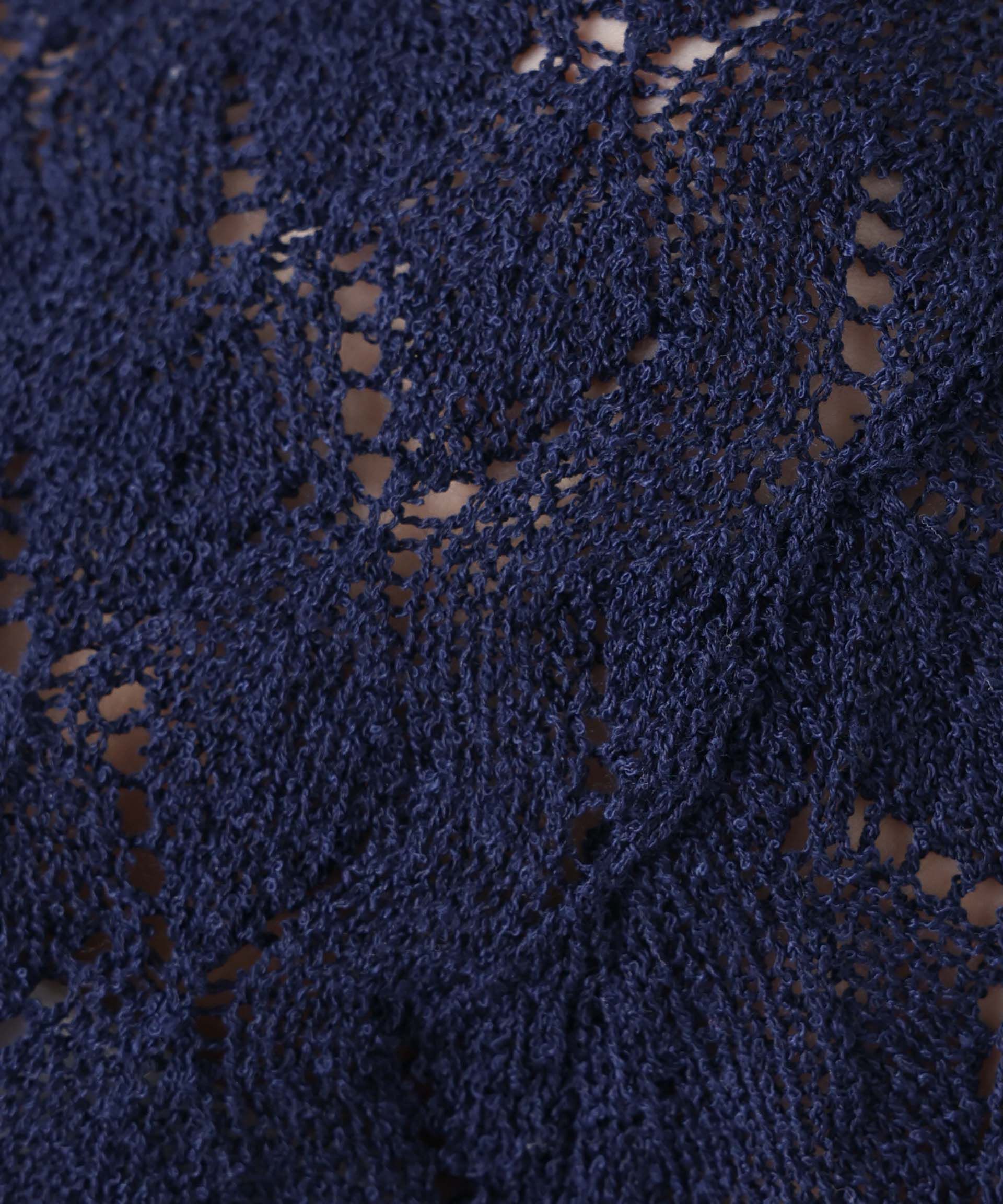 nano･universe「透かし柄ペプラムニットカーディガン」|ニット・セーター|