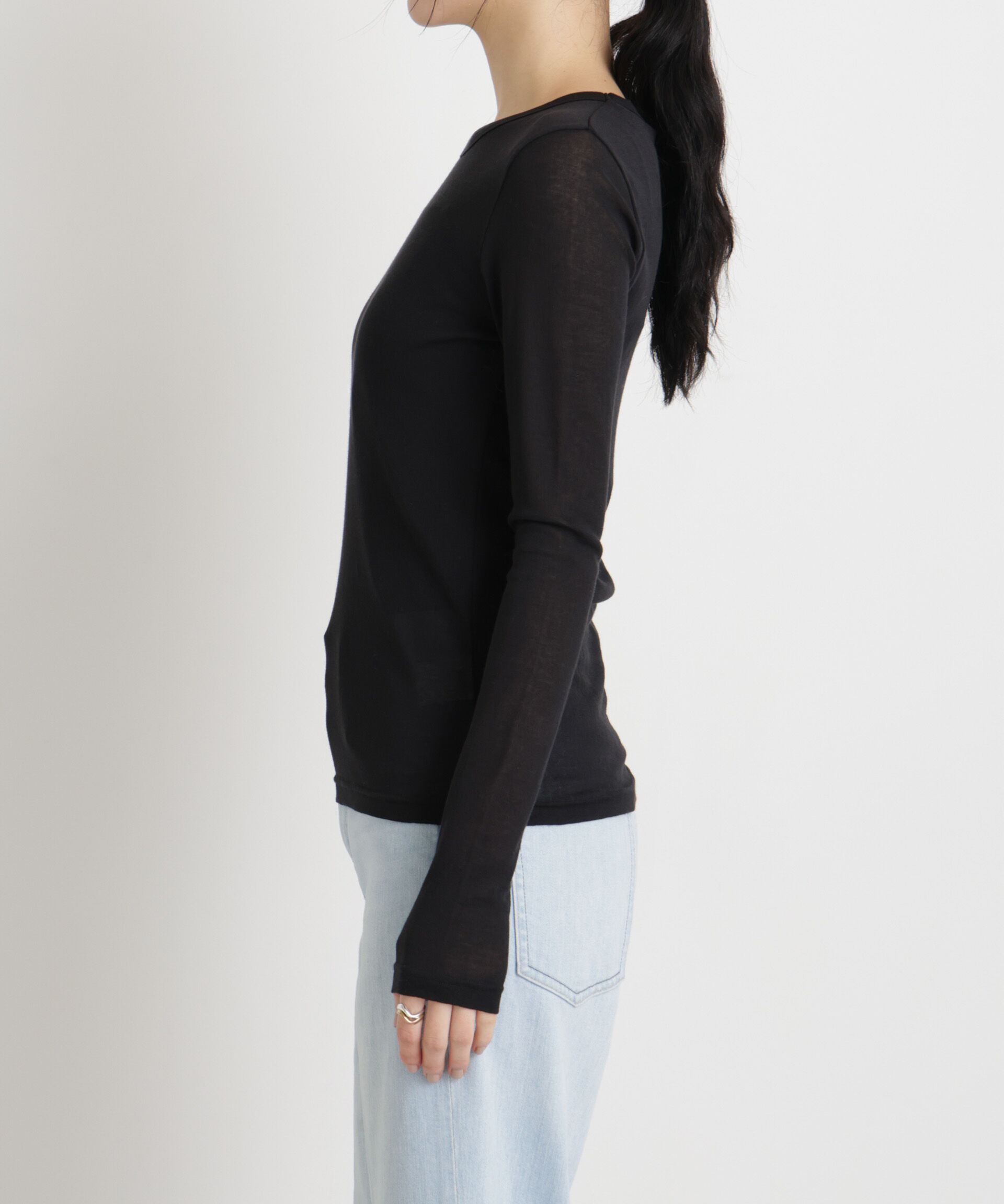 nano･universe「シアーツイストフライスロンT」|Tシャツ・カットソー|