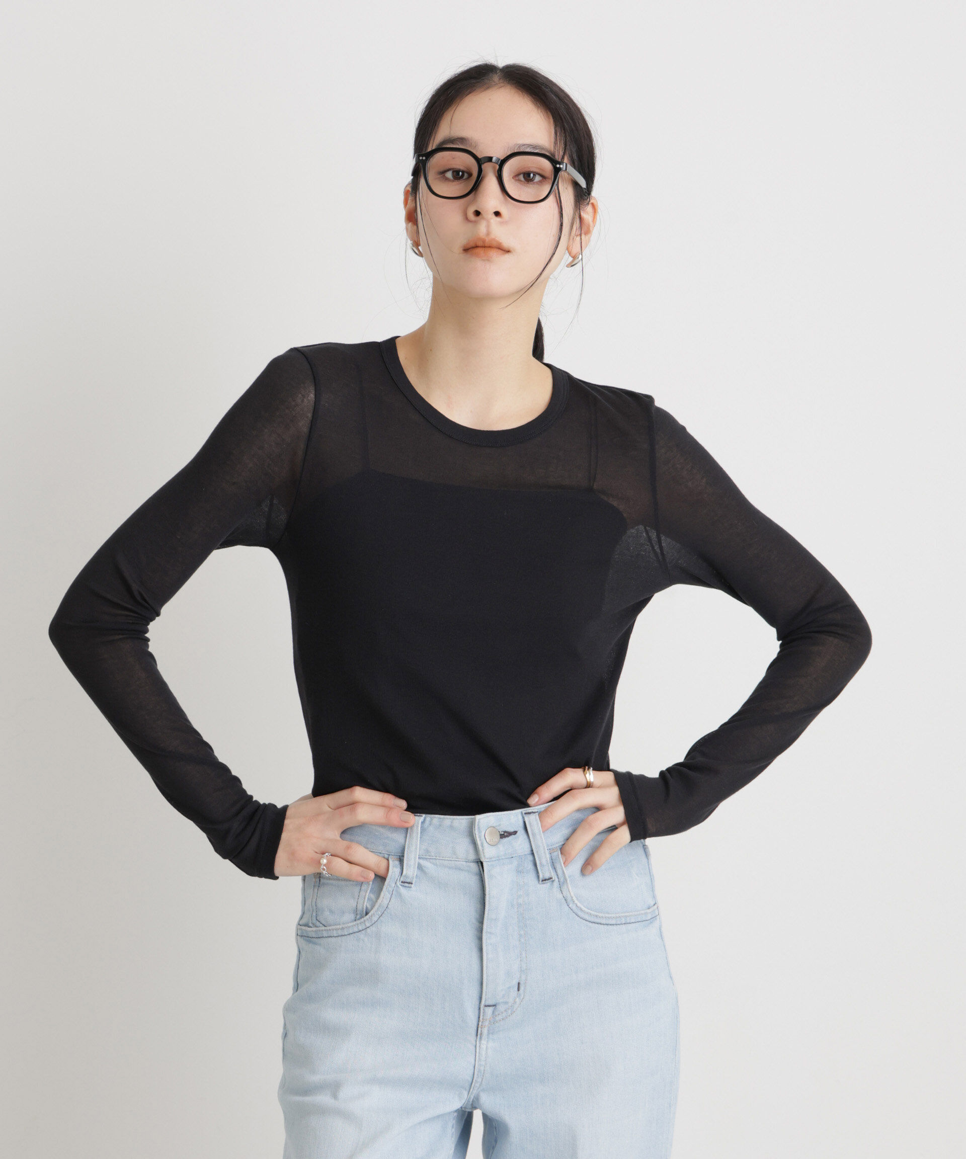 nano･universe「シアーツイストフライスロンT」|Tシャツ・カットソー|